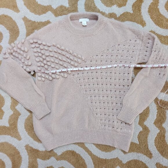 Intropia Textured Sweater in Nude - Mohair / Wool Blend with Bobbles - Picture 7 of 10